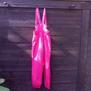 Ditrani Designs Insulated Ski Bib Overalls Pants Hot Pink